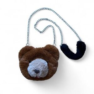 Delia’s Brown Teddy Bear Plush Crossbody Bag